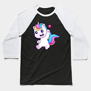 Unicorn raised her hand and determined Baseball T-Shirt